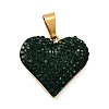 201 Stainless Steel Clay Pendants STAS-R166-02E-G-1
