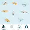 12Pcs 2 Colors 304 Stainless Steel Stud Earring Findings STAS-SP0001-89B-5