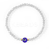 Glass & Brass Beads Stretch Bracelets IC9410-2-1