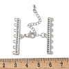 Brass Clear Cubic Zirconia Chain Extender KK-F893-10P-3