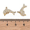 304 Stainless Steel Micro Pave Clear Cubic Zirconia Pendants CU-CBAF0F8-01C-G-3