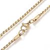 304 Stainless Steel Twisted Chain Necklaces NJEW-D285-22G-2