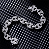 Hip-hop Alloy Micro Pave Cubic Zirconia Link Chain Bracelets for Women LS-KD4183-2-2