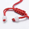 Natural Myanmar Jade/Burmese Jade Braided Bead Bracelets X-BJEW-F307-02-3
