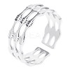304 Stainless Steel Open Cuff Rings YQ8518-1-1