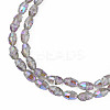 Electroplate Transparent Glass Beads Strands EGLA-N002-35-4