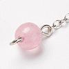 Chakra Natural Rose Quartz Dowsing Pendulums G-F516-01C-5