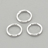 925 Sterling Silver Soldered Closed Jump Rings STER-S002-58-1