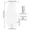 Transparent Acrylic Slant Back Earring Display Stands EDIS-WH0016-046-2