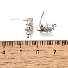 Brass with Cubic Zirconia Stud Earring Finding KK-Q048-14P-3