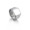 Square 304 Stainless Steel Finger Rings WGB1DFB-20-2