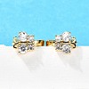 Butterfly Brass Hoop Earrings EJEW-S256-04B-G-2