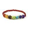 Natural Mixed Stone & Glass Seed Beaded Stretch Bracelet for Women BJEW-JB09627-2