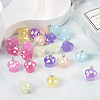 32Pcs 8 Colors Luminous Opaque Resin Pendants RESI-TA0002-12-4