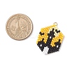 Hallowen Theme Glass Seed Beaded Pendants PALLOY-MZ00873-02-2