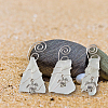 Glass Big Pendants PALLOY-PH01617-6