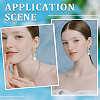 4 Pairs Brass Micro Pave Cubic Zirconia Flower Stud Earring Findings KK-BBC0008-01-5
