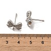 Rack Plating Brass & Cubic Zirconia Stud Earring Findings KK-G487-08P-3
