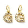 Brass Micro Pave Cubic Zirconia Pendants KK-M273-02G-G-1