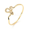 Bling Snake Cubic Zirconia Cuff Bangle BJEW-D448-13G-RS-1