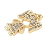 Rack Plating Brass Micro Pave Cubic Zirconia Pendants KK-H509-30G-2