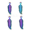 Ion Plating(IP) 201 Stainless Steel Pendants STAS-N098-215M-2