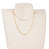 Brass Paperclip Chain & Curb Chain Necklaces NJEW-JN03093-4