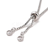 Cubic Zirconia Snanke Pendant Necklace with Cup Chains NJEW-P276-01P-4