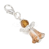 8Pcs Alloy & Glass Angel Pendant Decoratons HJEW-JM04207-03-5