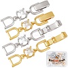 6 Pcs 2 Colors Extender Clasps Brass Micro Pave Cubic Zirconia Fold Over Extension Clasps FIND-BBC003-55A-1