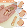 Leather Short Suspension Clasps PURS-WH0008-13A-4