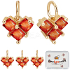 10Pcs Brass Cubic Zirconia Charms ZIRC-BBC0003-05-1