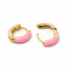 Ion Plating(IP) Enamel Hoop Earrings EJEW-G344-02G-06-2