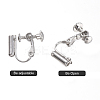 Brass Screw Clip-on Earring Converters Findings KK-N229-01C-2