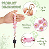 3Pcs 3 Style Cotton Handmade Braided Wrist Lanyard Pendant Decorations AJEW-TA0001-47A-4