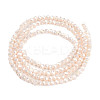 Electroplate Opaque Solid Color Glass Beads Strands EGLA-Q112-B17-3