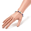 Natural & Synthetic Mixed Gemstome Round Beaded Stretch Bracelet for Women BJEW-JB08284-3