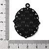 Electrophoresis Alloy Oval Pendant Cabochon Settings X-PALLOY-Q304-50-NR-4