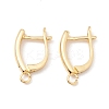 Brass Hoop Earring Findings with Latch Back Closure KK-P217-23G-1