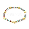 Handmade Polymer Clay Beads Stretch Bracelets Sets BJEW-JB06353-4