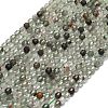 Natural Green Lodolite Quartz Beads Strands G-A260-A01-01-2