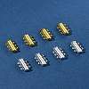 8 Sets 2 Colors 3-Strands Brass Magnetic Slide Lock Clasps KK-FS0001-60-9