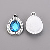 UV Plating Acrylic Pendant Rhinestone Settings OACR-R253-03P-3