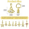 16Pcs 8 Style Brass Micro Pave Cubic Zirconia Charms ZIRC-CJ0003-33-2