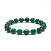 Dyed Natural Agate Beaded Stretch Bracelet BJEW-JB09179-01-1