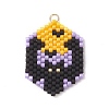Hallowen Theme Glass Seed Beaded Pendants PALLOY-MZ00873-01-1