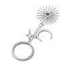 Stainless Steel with Natural Gemstone Pendants Keychain KEYC-JKC00776-M-5