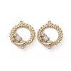 Brass Micro Pave Cubic Zirconia Pendants LS-ZIRC-K083-001G-1