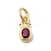 Brass Cubic Zirconia Charms KK-G554-01A-04-1