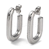 Non-Tarnish 304 Stainless Steel Rectangle Ear Studs for Women LS-EJEW-P234-04P-1